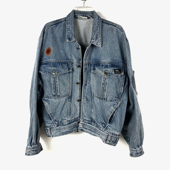 Vintage Parasuco Denim Jean Jacket 1980's "In Denim We Trust" - Medium - Picture 1 of 15